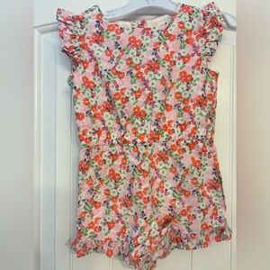 Gymboree Pink and Red Floral Romper